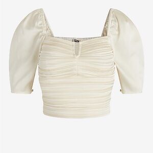 Satin ruched top
